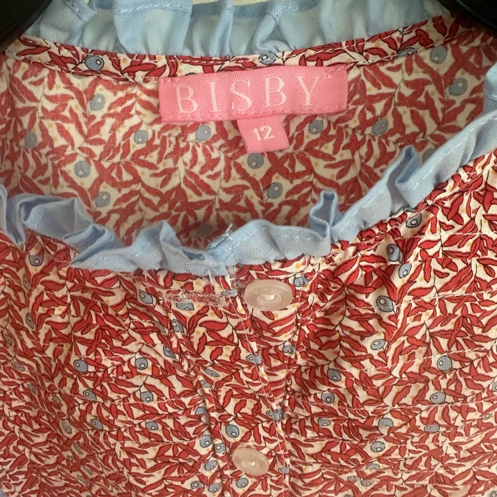 Bisby Red White & Blue LS Blouse 12 - Picture 3 of 4